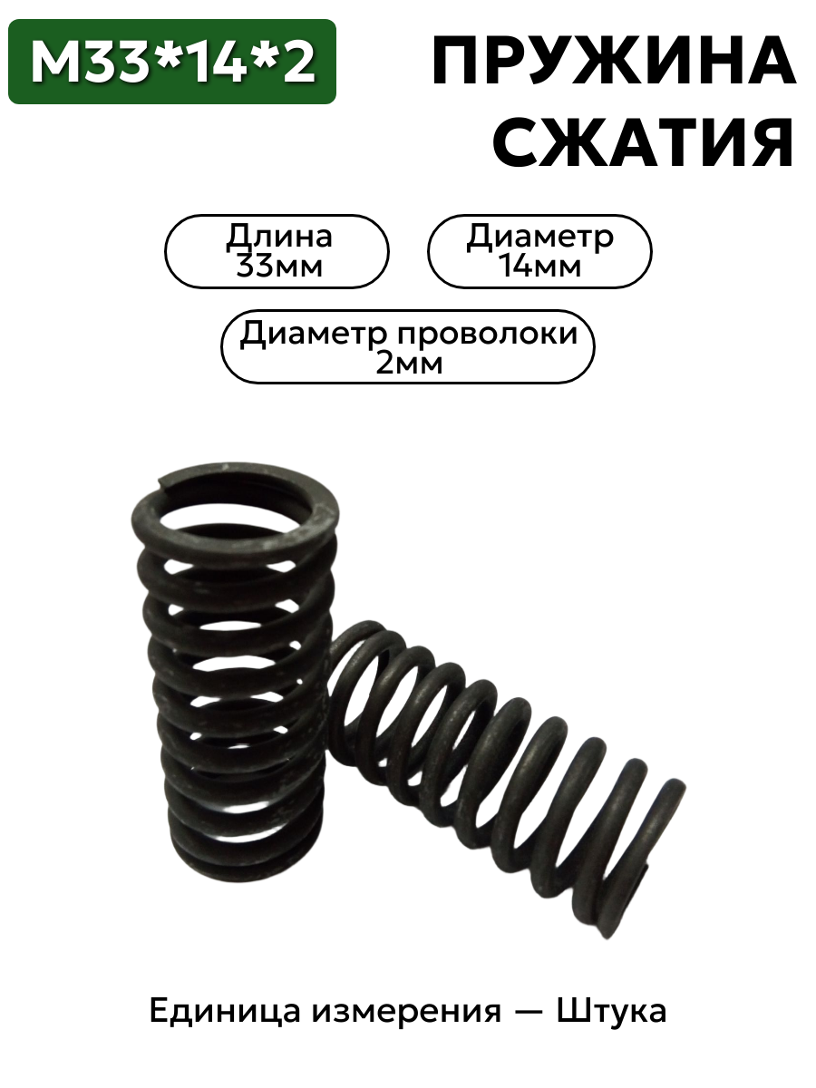 пружина сжатия 33х14х2 в интернет-магазине НМК